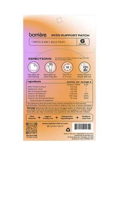 Barrière Skin Support Patch 6 Pack In Orange