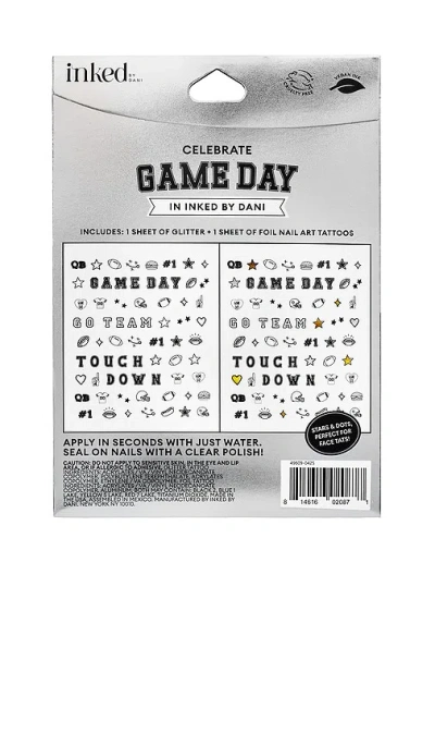 Inked By Dani Game Day Victory Nail Art In Black