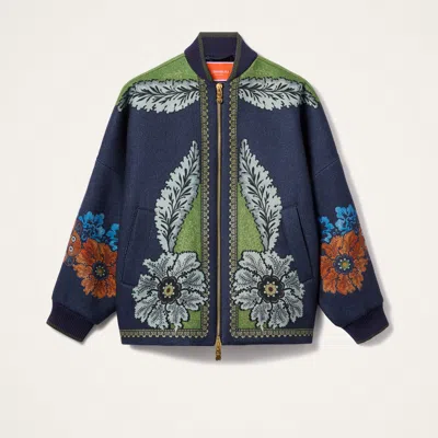 La Doublej Brooklyn Bomber Jacket In Blue