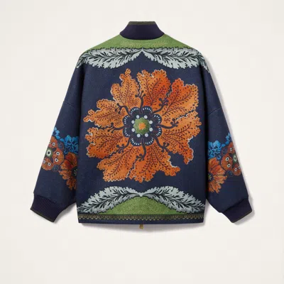 La Doublej Brooklyn Bomber Jacket In Blue