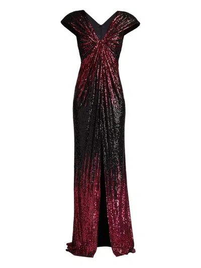 Tadashi Shoji Carys Sequin Gown In Black