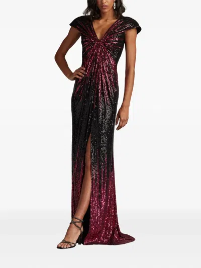 Tadashi Shoji Carys Sequin Gown In Black