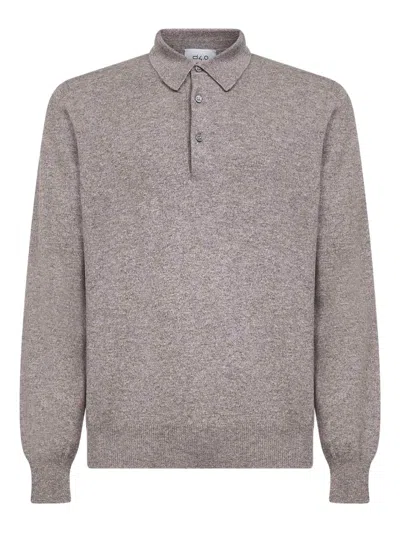 D4.0 Long-sleeve Polo Shirt In Gray