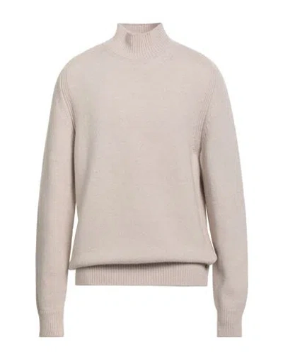 Aion Man Turtleneck Beige Size 38 Virgin Wool, Cashmere In Neutral