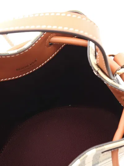 Pre-owned Burberry 2020s Pattern Bucket Bag In Neutral