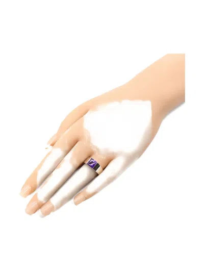 Pre-owned Cartier 2010s 18k White Gold Amethyst Ring In Silver