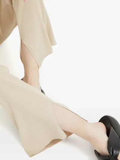 Drykorn Split-hem Flared Trousers In Neutral