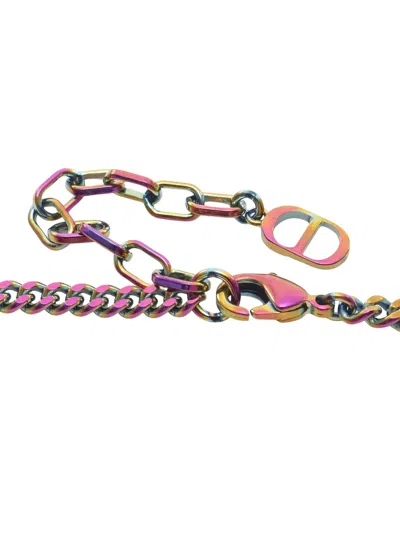 Pre-owned Dior Cd Couture Necklace In Silver