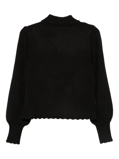 Farm Rio Mock-neck Embroidered Pullover Sweater In Animal Print