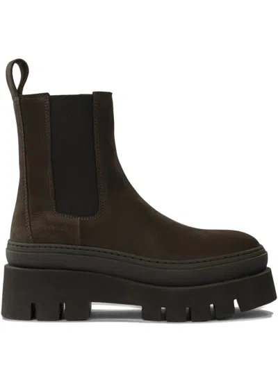 Copenhagen Chocolate Nubuck Croco Boot In Multi