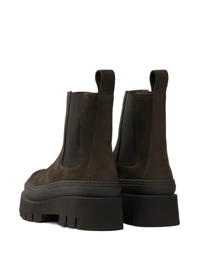 Copenhagen Chocolate Nubuck Croco Boot In Multi