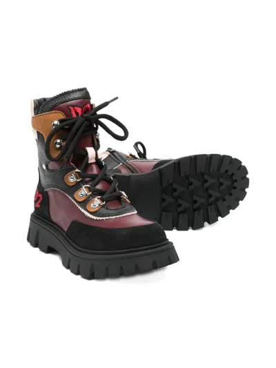 Dsquared2 Lace-up Lug-sole Boots In Multi