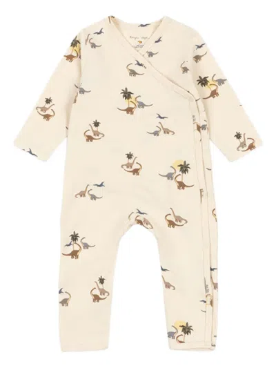 Konges Sløjd Dinosaur-print Romper In Neutral