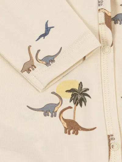 Konges Sløjd Dinosaur-print Romper In Neutral