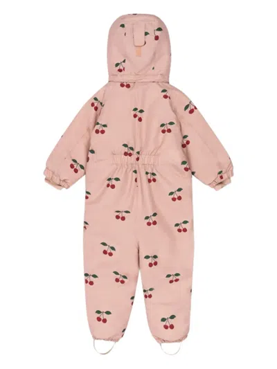 Konges Sløjd Award Cherry Hooded Snowsuit In Pink