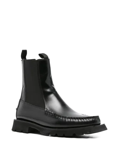 Hereu Leather Chelsea Boots In Black