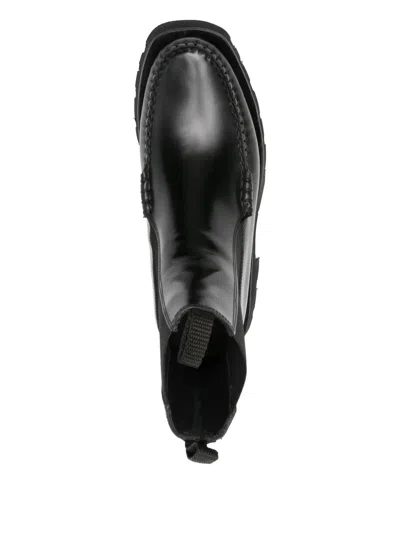 Hereu Leather Chelsea Boots In Black