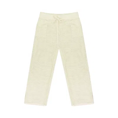 Pre-owned Aimé Leon Dore Mesh Knit Sweatpants 'cream' | Men's Size Xl In White