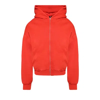 Pre-owned Entire Studios Thermal Hood 'cherry' | Red | Men's Size M