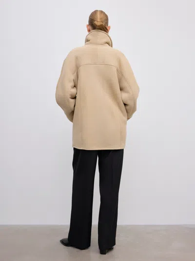 House Of Dagmar Db Shearling Jacket In Sand