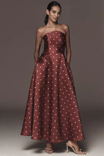 Hutch Victoria Maxi Dress In Burgundy