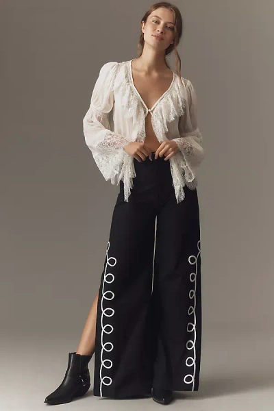 Mandinga Merlot High-rise Pants In Black