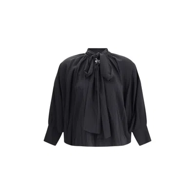 Max Mara Leonida Silk Blouse In Black