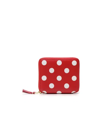 Comme Des Garçons Wallet Polka-dot Zip-around Wallet In Multi