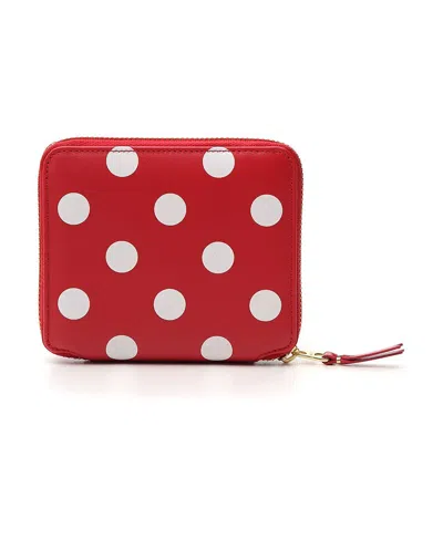 Comme Des Garçons Wallet Polka-dot Zip-around Wallet In Multi