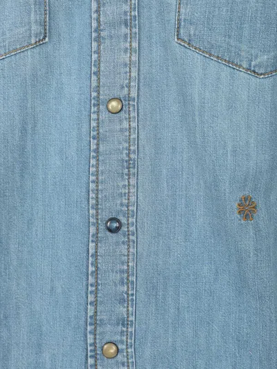 Jacob Cohen Button-down Collar Long Sleeve Denim Shirt In Blue