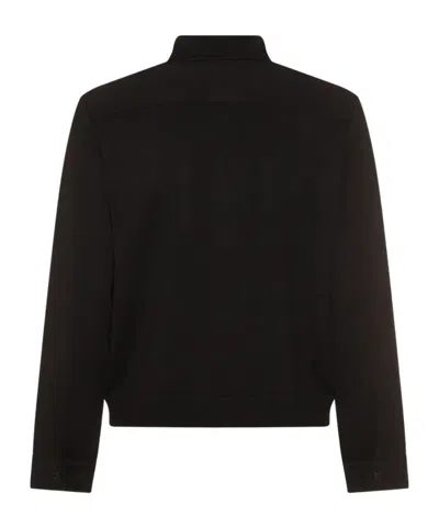 Lardini Textured Wool Knit Jacket With Button Fastening And Flap Pockets In Black