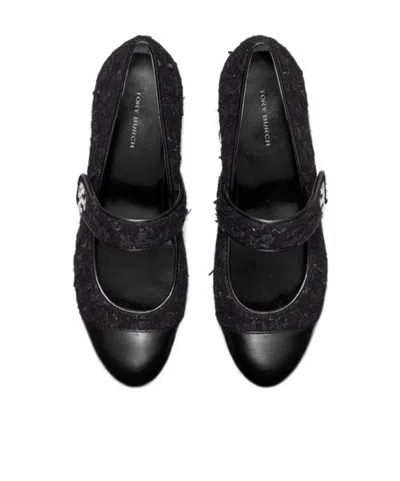 Tory Burch Mary Jane Ballet Shoes With Block Heel In Black