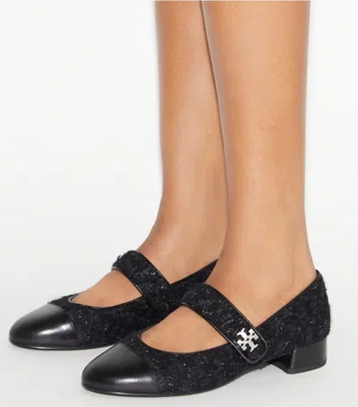 Tory Burch Mary Jane Ballet Shoes With Block Heel In Black