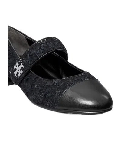 Tory Burch Mary Jane Ballet Shoes With Block Heel In Black