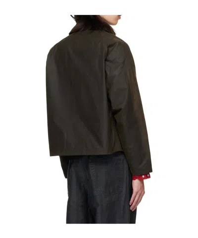 Barbour Spey Slim Waxed Jacket In Black