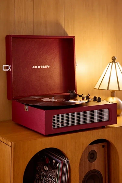 Crosley Voyager Bluetooth Record Player In Dark Red At Urban Outfitters In Red