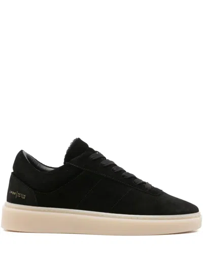 Low Brand Suede Lace-up Sneakers In Black