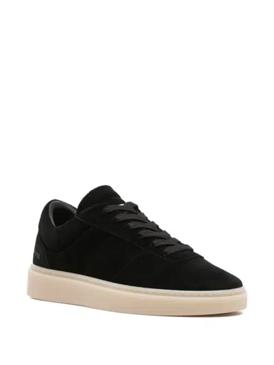 Low Brand Suede Lace-up Sneakers In Black