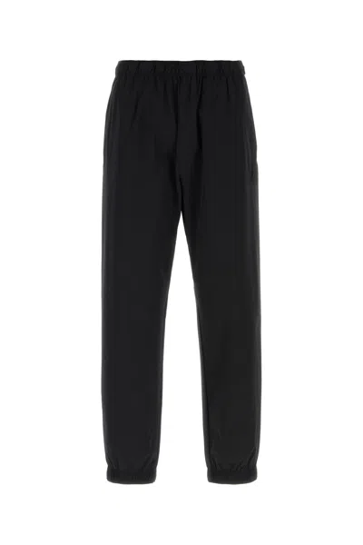 Moncler Stretch Nylon Joggers Featuring Elastic Cuffs In Black