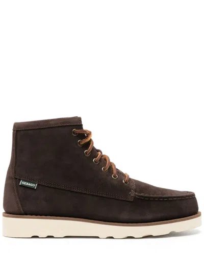 Sebago Men's Tala Mid Suede Dk Brown Boot In Brown