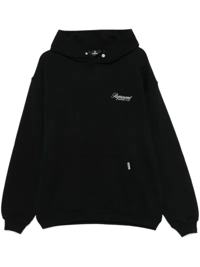 Represent Cotton Sweatshirt With Logo Print In Black
