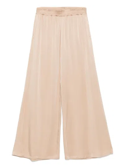 Fabiana Filippi Wide-leg Trousers Elasticated Waist In Neutral