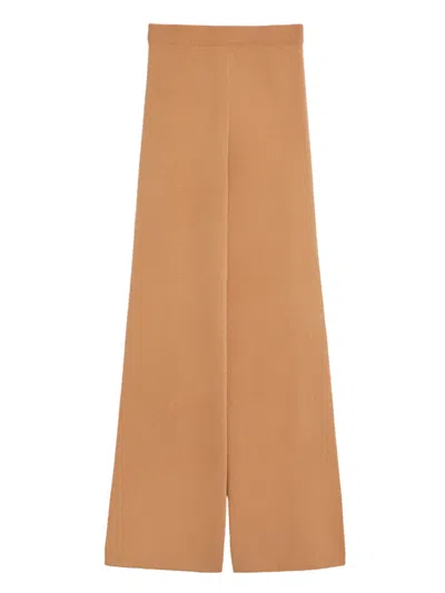Max Mara Wool And Cashmere Trousers In Brown