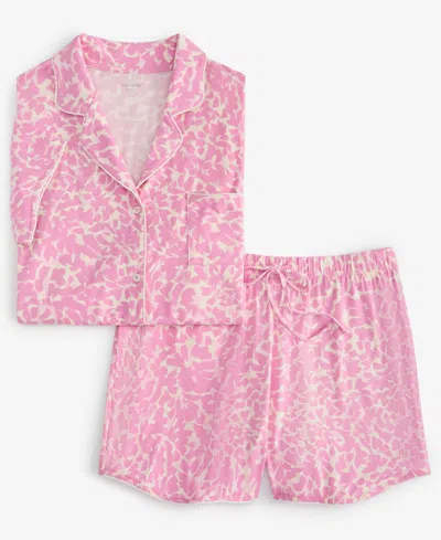 State Of Day Women's Fluid Knit Notched-collar Pajama Set Xs-3x, Exclusively At Macy's