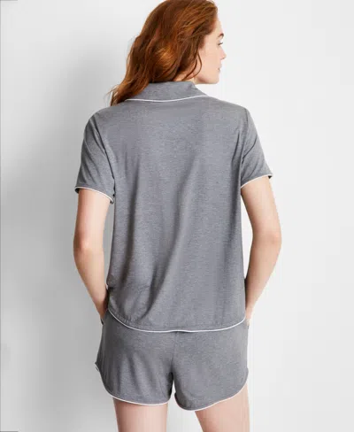 State Of Day Women's Fluid Knit Notched-collar Pajama Set Xs-3x, Exclusively At Macy's