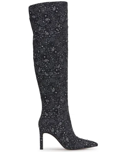 Jessica Simpson Earon Pointed Toe Over The Knee Boot In Animal Print