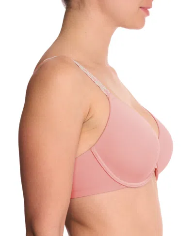 Natori Women's Pure Luxe Custom Coverage Contour Underwire Bra 732080 In Pink