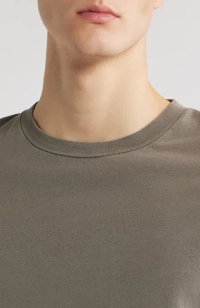 Frame Short Sleeve Light Cotton Tee Smoky Mocha In Brown