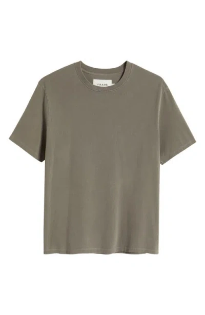 Frame Short Sleeve Light Cotton Tee Smoky Mocha In Brown
