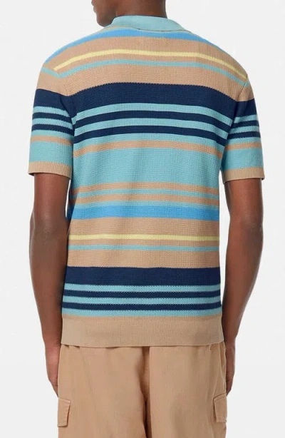 Scotch & Soda Stripe Textured Cotton Knit Polo